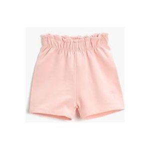 Koton Babygirl Basic Shorts Elastische Tailleband Katoen, roze (274), 9-12 Maanden