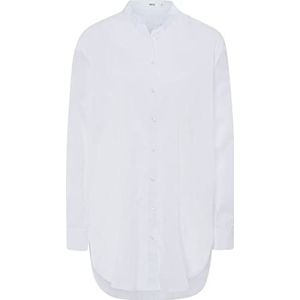BRAX Dames Style Vic Cotton Stretch Eenvoudige, lange hemdblouse Blouse, Wit, 38