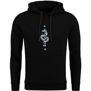 Sportshirt - Zwart - Katoen - Met Capuchon en Kangoeroezak