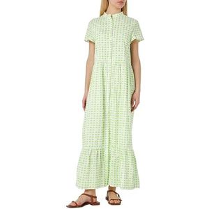 LOMASI Dames maxi-jurk met allover-print 19323122-LO01, groen, S, Maxi-jurk met allover-print, S