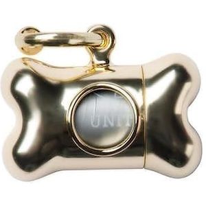 United Pets Bon Ton Nano Chrome dispenser voor kleine honden, inclusief 10 biologisch afbreekbare zakjes, goud