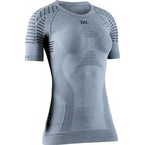 X-Bionic® Invent 4.0 Light T-shirt met korte mouwen voor dames, functionele basislaag, Grijs Melange/Antraciet, L