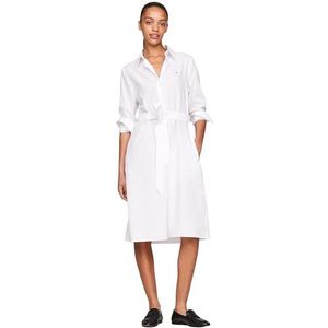 Tommy Hilfiger Dames Essential Knie Shirt Jurk Th Optic Wit 38, Th Optic Wit, 64
