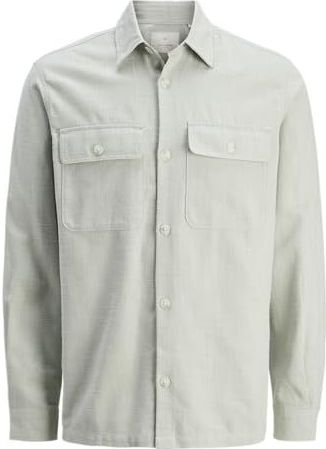 JACK & JONES Jprccraymond Spring Solid Overhemd voor heren, Aqua Gray, M