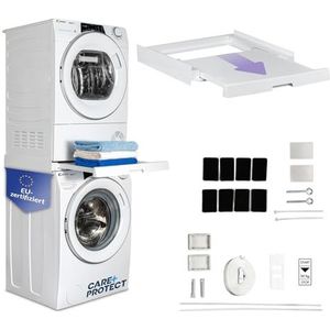 CARE + PROTECT - Universele Set - Wit - Uittrekbare Plank - Geschikt voor Wasmachines met Diepte van 47-62 cm