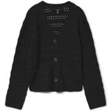 VERO MODA Dames Vmcalla Ls V-hals Cardigan Noos, zwart, M