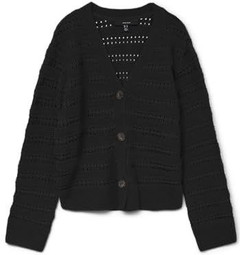 VERO MODA Dames Vmcalla Ls V-hals Cardigan Noos, zwart, M
