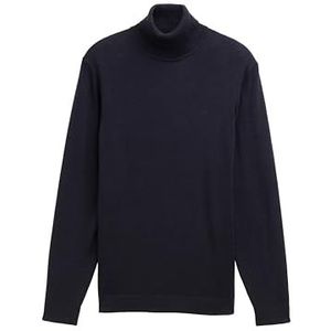 Tom Tailor - 1048216 - Herentrui - Marineblauw - Gebreide Mix