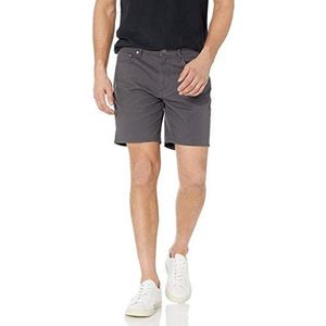 Amazon Essentials Heren Straight Fit 7"" Binnenbeenlengte Stretch 5-Pocket Shorts, Donkergrijs, 40