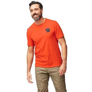 Fjallraven 12600216-214 Walk with Nature T-Shirt M T-Shirt Heren Flame Oranje Maat XL, flame orange, XL