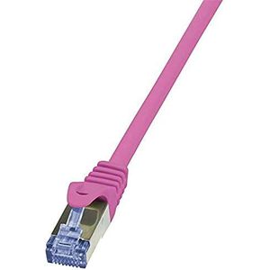 LogiLink CQ3019S CAT6A S/FTP patchkabel PrimeLine AWG26 PIMF LSZH pink 0,25m