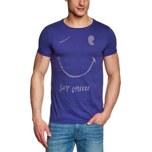 ESPRIT T-shirt voor heren, paars (518 Deep Purple)), 46 NL/XL