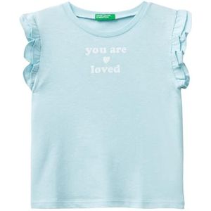 United Colors of Benetton T-shirt voor meisjes en meisjes, Lichtblauw 0W6, 18 mesi