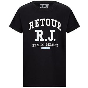 Retour Denim de Luxe Boy's Mos T-shirt, zwart, 15/16, zwart