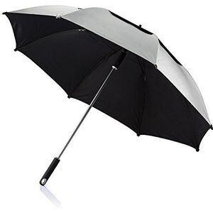 XD DESIGN 27-inch 5-delig medium polyester orkaan paraplu, grijs