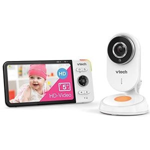 Vtech VM818 - Babymonitor - Video-Babyfoon - Groothoekcamera - HD-Video - 5 Inch LCD-Kleurenscherm - Nachtzichtfunctie