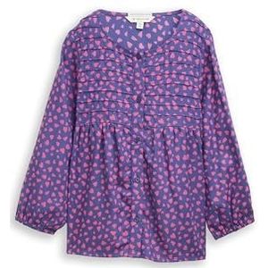 TOM TAILOR Girl's 1047464 Blouse, 38335-Donkerblauw Roze Hart, 92/98 cm, 38335 - Donkerblauw Roze Hart, 92-98