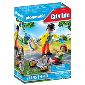 Playmobil 71245 City Life Verpleegkundige met patiënt, Multi kleuren,Eén maat