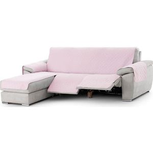 ECOMMERC3 Chaise longue bankhoes, links, gewatteerd, antislip, roze, volledige bescherming, comfort en stijl in ontwerp, verstelbaar en wasbaar