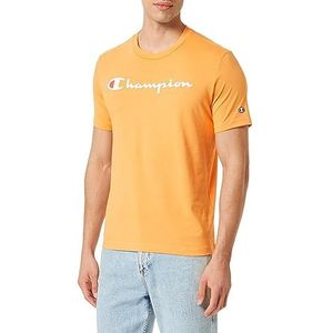 Champion Legacy American Classics-S-s Crewneck T-shirt voor heren, Arancione Chiaro, S