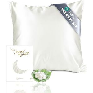 townssilk - Kussensloop - Natuurwit - 100% Zijde - 65 x 65 cm