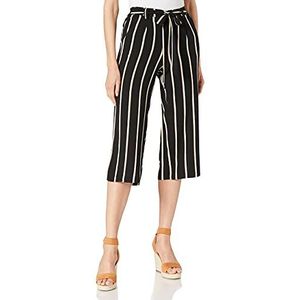 ONLY Broek dames Onlwinner Palazzo Culotte Pant Noos Wvn , Zwart/Stripes: camel strepen , 38