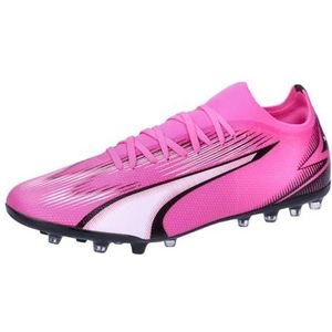 PUMA Ultra Match Mg voetbalschoen voor heren, Poison Pink PUMA Wit PUMA Zwart, 44.5 EU