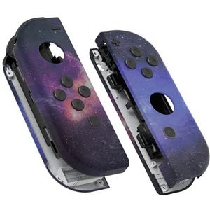 eXtremeRate Cover Grip Behuizing Joycon Controller met Knoppen Kit, DIY Vervangende Shell Case voor Nintendo Switch&Switch OLED Joycon(Geen Joycon)-Nevel Galaxy