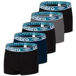 Umbro Herenonderbroek, 100% katoen, boxershorts voor heren, duurzaam, natuurlijk (5 stuks), Categoría 3, S