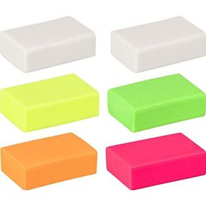 Knorr prandell 212159052, modelleermassa-set (6 x 20 g), Colorpack Neon, kneden & gum met de kleuren 2 x nachtlichtend, neongeel, neonoranje, neonroze, neongroen