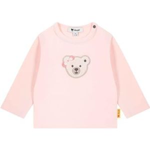 Steiff T-shirt met lange mouwen, EU maat 80, Chintz Rose, sweatshirt met lange mouwen voor kinderen, pullover met lange mouwen, babybovendeel, ideaal basic shirt, comfortabel en zacht,
