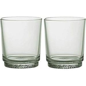 like. by Villeroy en Boch it's my match waterglas mineraal 2-delig, extravagant drinkglas set van kristalglas in fris groen, vaatwasmachinebestendig, 380 ml