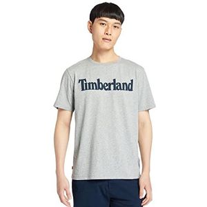Timberland Heren Ss Linear Logo T-shirt, Med Gry Heather, S, Med Gry Heather, S