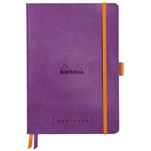 Rhodia 117579C notitieboekje Goalbook (DIN A5, 14,8 x 21 cm, dot, praktisch en trendy, met zacht deksel, 90 g wit papier, 120 vellen) 1 stuk, violet
