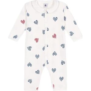 Petit Bateau Goede slaap zonder voeten voor kinderen, uniseks, Wit/Veelkleurig., 6 Maanden