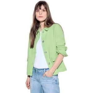 CECIL Dames B212152 Lichte structuurjas, Matcha Lime, L, Matcha Lime, L