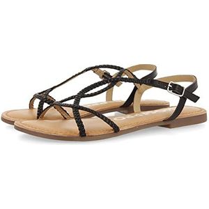 Gioseppo - Nioaque - Sandalen - Zwart - Leer - Klapsluiting met Gesp