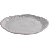 APS - FOOTMARK - Bord - Ø 26,5 cm - Hoogte 2,5 cm - Melamine - Wit-Grijs