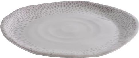 APS - FOOTMARK - Bord - Ø 26,5 cm - Hoogte 2,5 cm - Melamine - Wit-Grijs