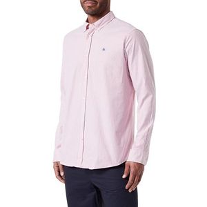 Essential Oxford Stripe Shirt, Lobster/White Stripe 7019, M