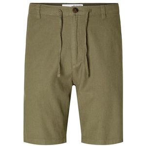 SELETED HOMME Slhregular-Brody Linnen Shorts Noos, Burnt Olive, XL