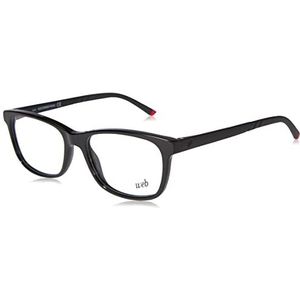 Web Eyewear Uniseks zonnebril, glanzend zwart., 49
