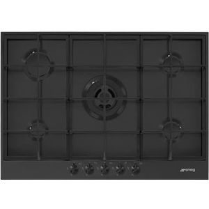 SMEG PX375MB, CLASSICA gaskookplaat, Black mat