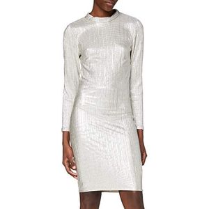 IVYREVEL Metallic jurk met open rug voor dames, Zilver (Zilver 040), S