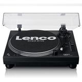 Lenco L-3818 Draaitafel met directe aandrijving, DJ-platenspeler met Pitch Control - 33 en 45 rpm, stereo voorversterker, USB - RCA Line-Out - digitalisering via pc - zwart, L-3818BK