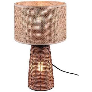 Trio tafellamp van rotan en jute stro