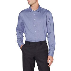 Seidensticker Klassiek overhemd voor heren met lange mouwen, blauw, 40 NL