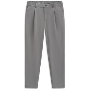 bugatti Stoffen herenbroek met plooien, losse pasvorm, 260-donkergrijs, 32W / 30L