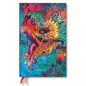 Paperblanks Dagboeken van 18 maanden 2023-2024 Humming Dragon | Verticaal | Maxi (135 × 210 mm)