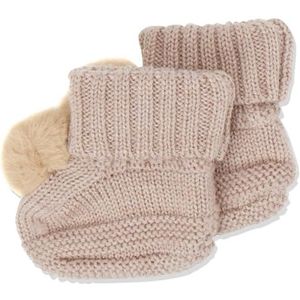 Bestseller A/S Babymeisje NBFWRILLA Wool Knit Slippers W/DOT XXIII sokken, Sphinx, 74/80, Sphinx, 74/80 cm